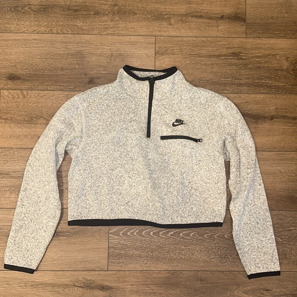 Nike half zip cropped sweatshirt